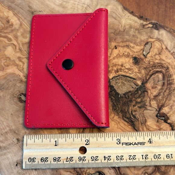 NEW Ordning & Reda "Janne" Red Leather Business Card Case - Picture 7 of 7